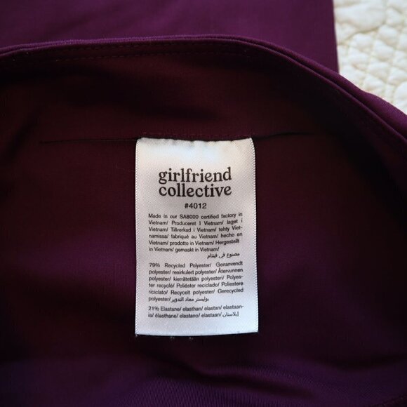 Girlfriend Collective Cropped Purple Berry Leggings Size Small - Picture 6 of 6